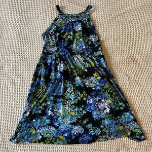 Apt. 9 Blue and Green Watercolor Women’s Dress Size M